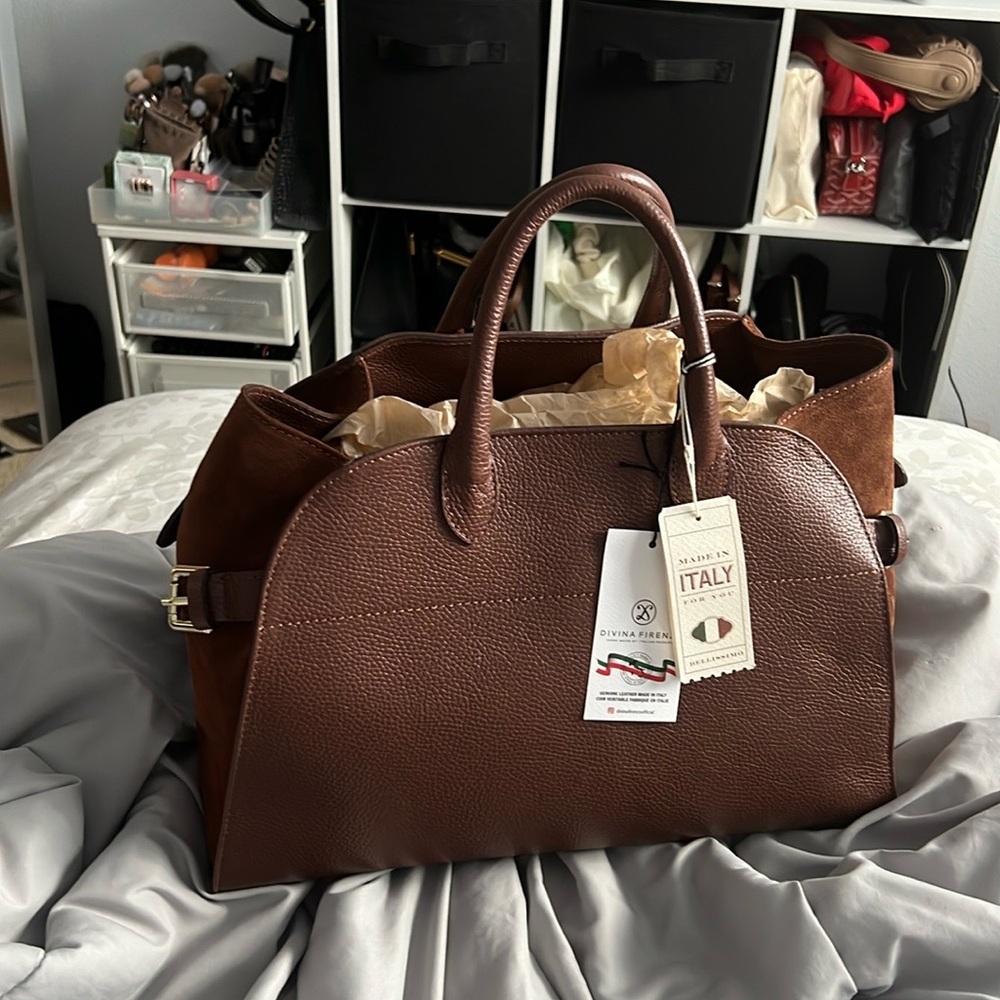 NWT Tj Maxx leather & suede bag